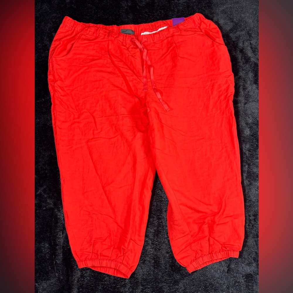 Lane‎ Bryant Orange Linen Jogger Size 26/28